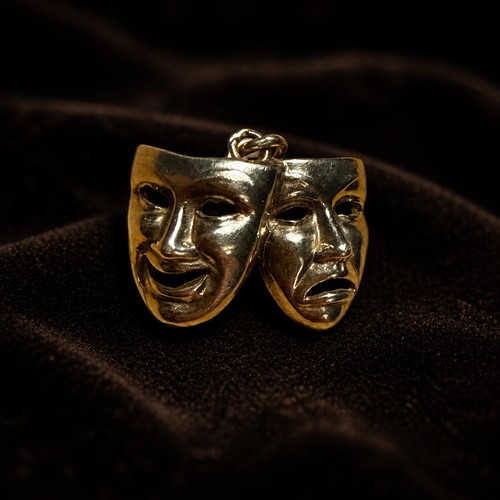 9ct gold comedy tragedy - comedy,