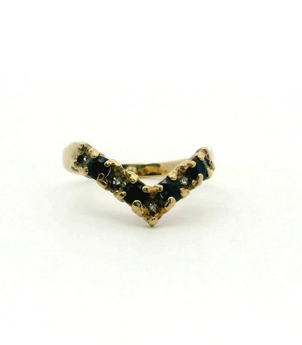 9ct gold wishbone ring - 9ct,