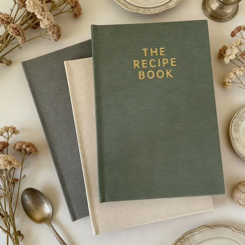 Luxury leather recipe book - leather, a5