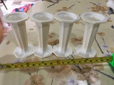 4 white and coloured fluted 3 inch wedding cake columns