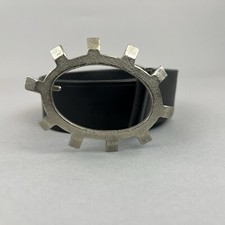 Regent Belt Company Vintage Black Leather Boho Belt Size 75/30   33" Long Length