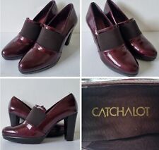 Patricia Miller Catchalot Ladies Size 38 Red Metalic Patent Leather Heel Shoes
