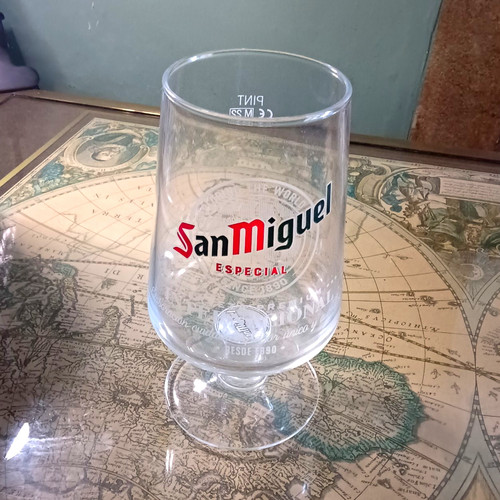 San miguel branded pint - branded, beer