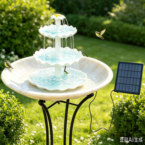 Tier solar bird bath - bird, upgrade