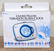Lifemax Under Pillow Vibration Temperature Calender Snooze Backlight Alarm Clock