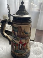 Zoller & Born Vintage German Beer Stein limited Edition 3175 hand painted .
