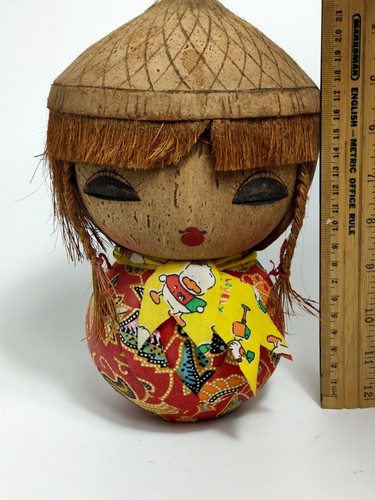 Vintage hand carved - carved, coconut