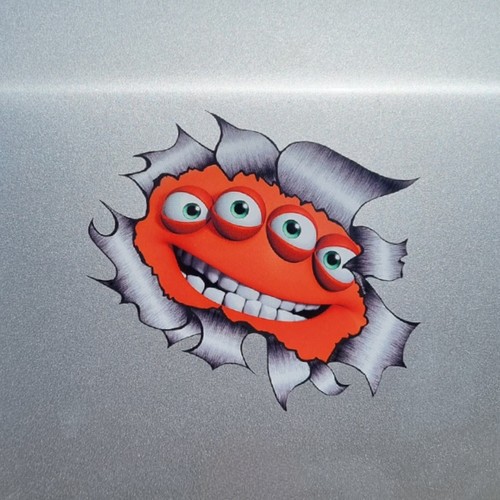Cute orange monster ripped - cute,