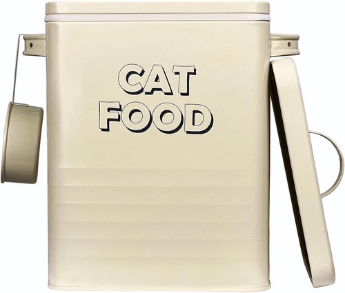 Metal cat food - cat, storage