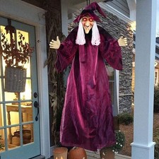 Halloween Life Size Talking Witch Animated Spooky Animatronic Witch Scary Decor