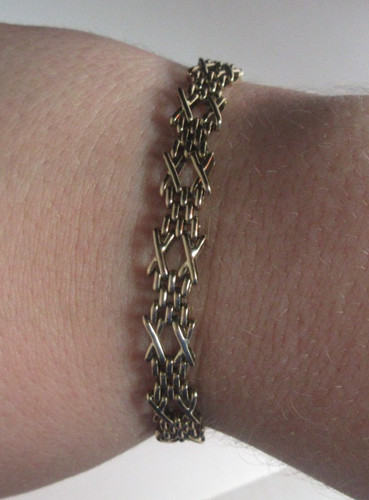 Gold bracelet 18cm 9ct - bracelet,