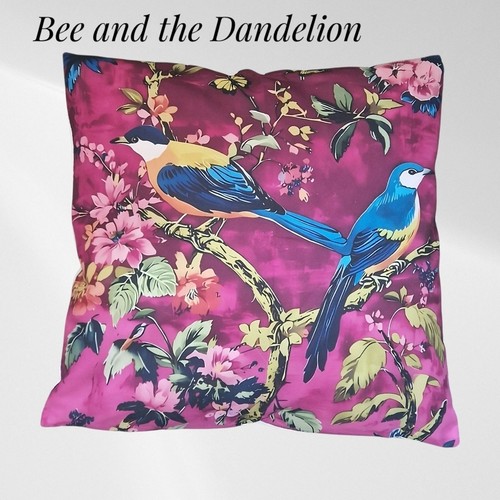 Birds and floral dark pink - and,