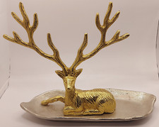 Jewelry Display Golden Deer Stand Rack Tree Necklace Earring Oval Organizer