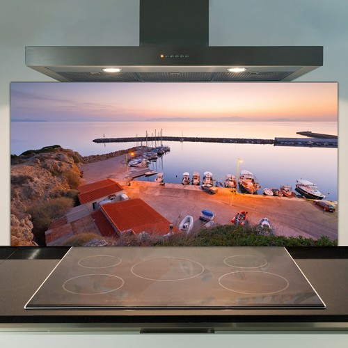 Glass kitchen splashback - glass,