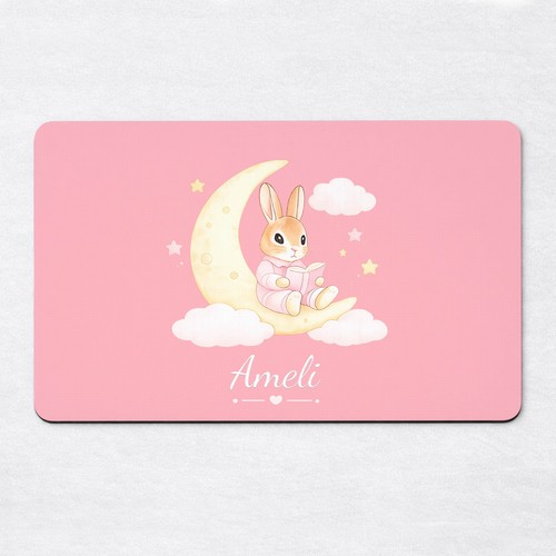 Personalised name pink bunny - personalised,