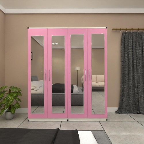 Door mirrored wardrobe - mirrored, –