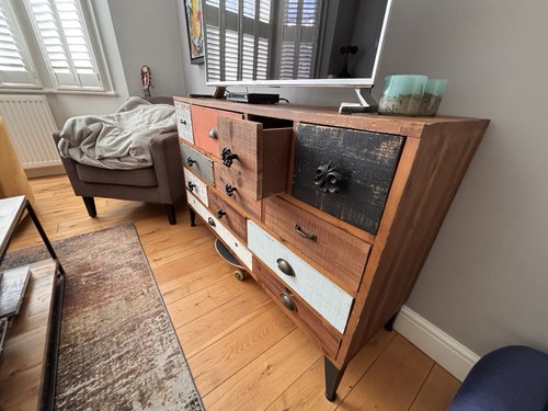 Rustic colourful chest - rustic, of