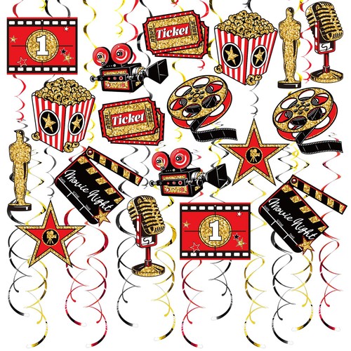 Movie night hanging swirl - swirl, set