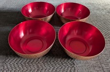 4 Vintage Copper Bowls Dishes