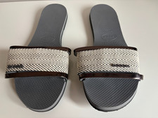 Havaianas You Trancoso Steel Grey Ladies Premium Flip Flop/Sandals Size 7 Appx.