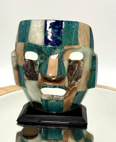 Death mask sculpture mayan - death,