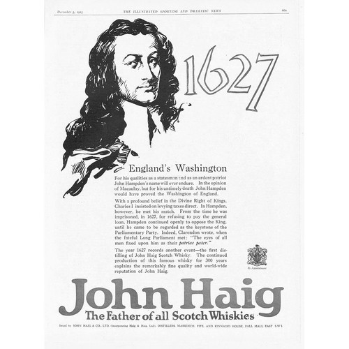 John haig whisky - haig, hampden