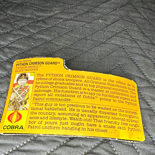 Joe cobra python - python, crimson