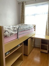 Dreams Hampshire Cabin Sleeper wood bed frame storage unit used