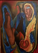 1971 Benjamin Mendoza y Amor Flores Oil Painting’ On Canvas 92cm x 64cm