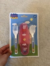 Peppa pig Children's Cutlery Set + storage box 85214 George Spoon & Fork 