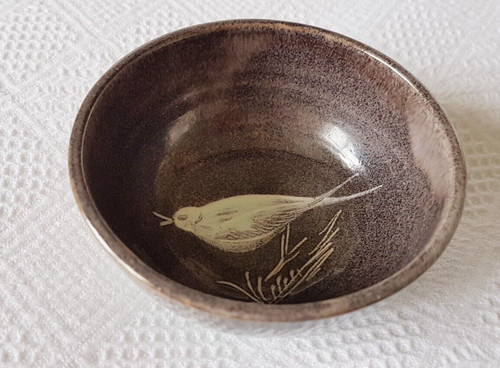 Bowl ornament bird design - ornament, ~