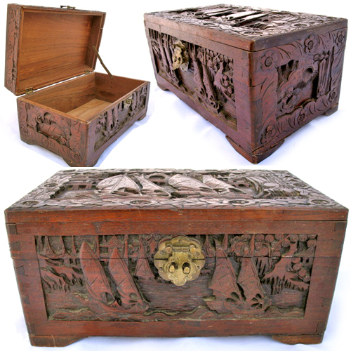 Vintage signed carved - signed,
