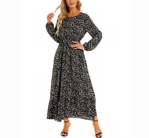 Ladies black multi floral - black,