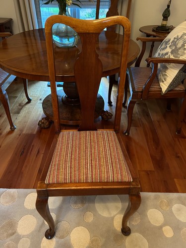 Two mahogany dining chairs - mahogany,