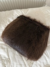 Beautiful Vintage Genuine Beaver Fur Hand Muff/Hand Warmer With Inside Pocket