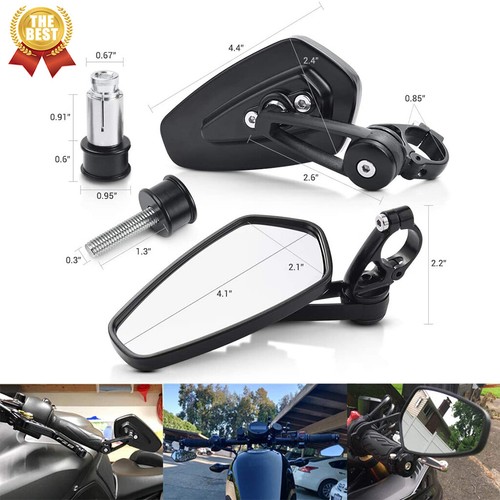 Motorcycle bar end rearview - end,