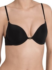 Triumph Body Make-Up Essentials WHUFM Black Push Up Front Closure Bra UK 36A