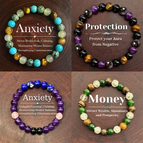 Natural stone luck bracelet - natural,