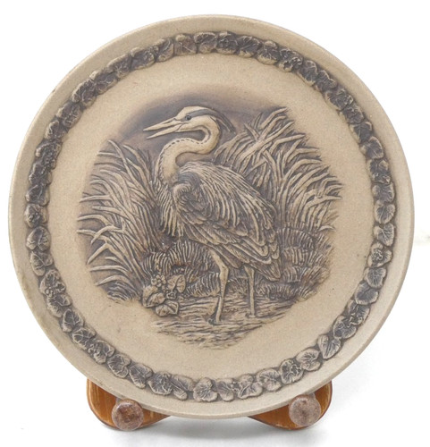 Heron bird plate - heron,