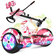 Electric Hoverboard & Go Kart Self-Balance Scooter Bluetooth Adjustable for Kids