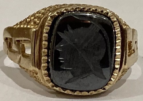 Mens 9ct gold 375 signet - 9ct,