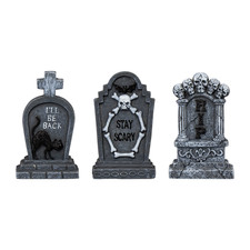 3x Halloween Decorations Tombstones Garden Path Outdoor Outside Spooky Props