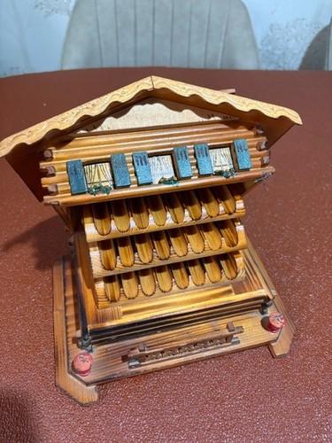 Miniature wooden swiss chalet - wooden,