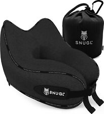 SNUGL Travel Pillow - Memory Foam Neck Cushion - Flight Pillow | 2 Sizes