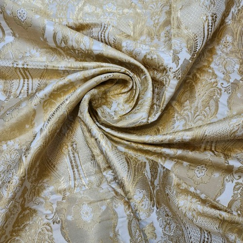 Damask floral brocade fabric - brocade,