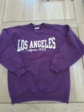 Los Angeles sweatshirt Hanes Comfort Size Medium Deep red / Burgandy spellout