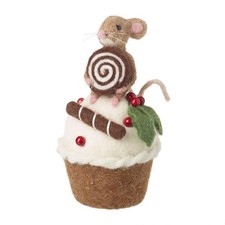 Felt mouse cupcake - on,