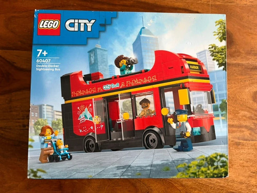 Lego city red - red, double-decker