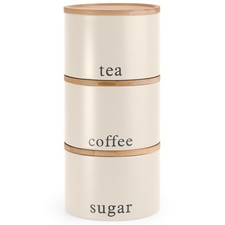 Tea Coffee Sugar Canisters Set