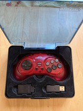 Red Sega Mega Drive Retro-Bit 8-Button Wireless Arcade Pad Controller 2.4G